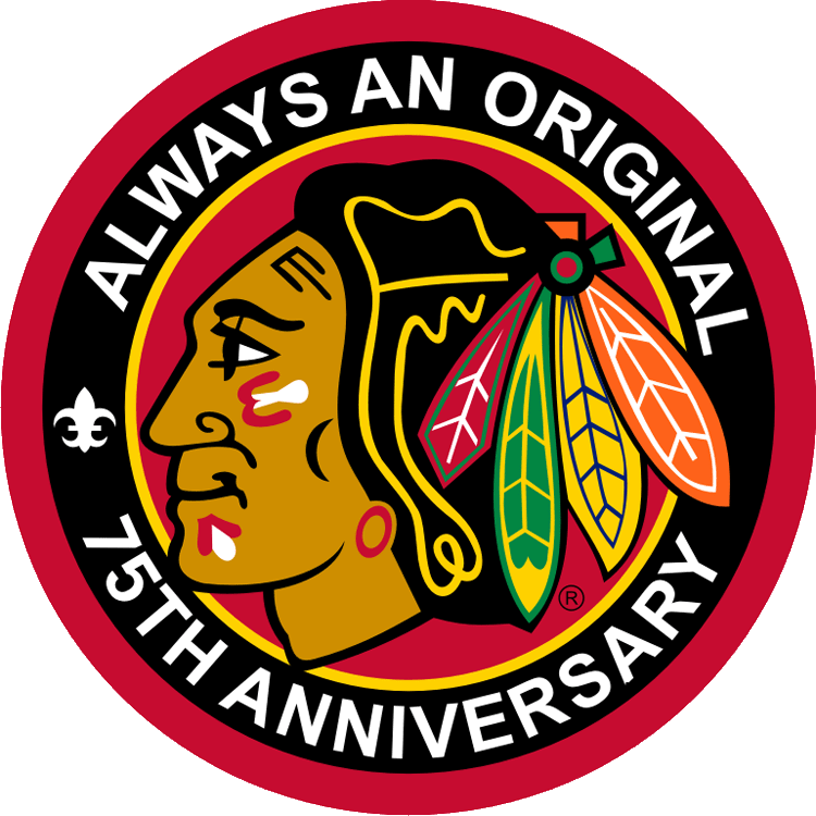 Chicago Blackhawks 2001 Anniversary Logo fabric transfer